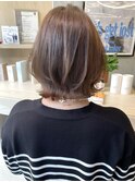 レイヤーボブ　で春ヘアー　くびれヘアー