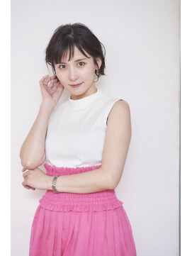 アミュレ(Amule) ゆるふわ大人ガーリー前髪ありショートボブ30代40代梅ヶ丘美容室