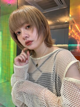 ロンドルーチェ 心斎橋(Lond luce) ダークアッシュ/ミディアムレイヤーカット［髪質改善/縮毛矯正］