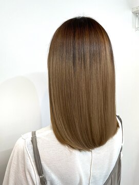 ヘアープロデュース ラピセット 松山(Lapset) 髪質改善トリートメント★艶感ハイライトミルクティベージュ