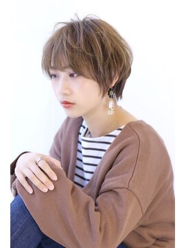 オーロ 緑地公園店(ORO) ひし形シルエット束感ショートパーマ韓国マッシュグレーベージュ