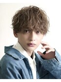 波巻きパーマメンズツイストスパイラルパーマツーブロック