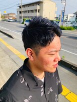 リム(RiM)&nbsp;メンズカット/デザインカラー/ブルーブラック/ツーブロック