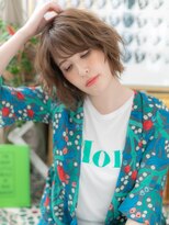 カバーヘア イヴ 戸頭店(COVER HAIR EVE)&nbsp;くせ毛風斜めバング外国人風ゆるふわ大人ボブc5戸頭20代30代40代