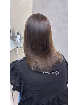 アヴァンス 西田辺(AVANCE.) Olive beige/髪質改善/艶髪/ミディアム/レイヤーカット