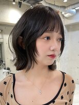 サイン 表参道(SIGN)&nbsp;韓国ヘアーハッシュカットレイヤーカットグレージュブリーチ無し