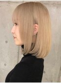ミルクティーベージュダブルカラーケアブリーチインナーカラー