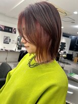 キング(K!ng)&nbsp;縮毛矯正髪質改善ハイライトレイヤーカット楠葉美容室エクステ