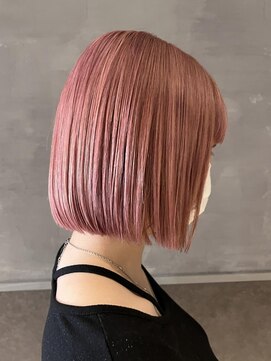 ボコカ(bococa) 【Vicky指名】パールピンクベージュブリーチカラーミニボブ