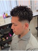 バズスパイキーショート/スキンフェード/ピンパーマ