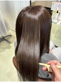 髪質改善カラー　ツヤ　ダメージレス　ナチュラルブラウン