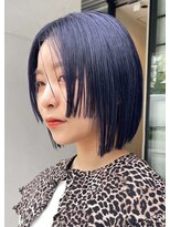 ディーン 岡崎店(DEAN)&nbsp;ブルーブラックブルージュくすみブルーブルーカラー姫カット