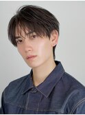 マッシュセンターパートツーブロックフェザーパーマニュアンス