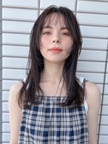 タス(tas) フェイスレイヤー×暗髪ロング 似合わせカット顔周り顔まわり