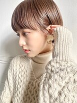 ディッセンバー 神宮前(December) 小顔マッシュショートグレージュカラーボブ 20代渋谷原宿神宮前