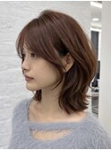 くびれレイヤーカット/ミディアムヘア/シャギー/30代/40代/50代