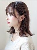 外ハネミディアム/くびれレイヤー/ダークアッシュ/小顔p北浦和