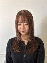 ヘアサロン エン(hair salon en.)&nbsp;ほんのりピンクブラウンのレイヤースタイル