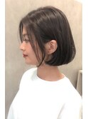 黒髪でも透明感♪さらっとまとまる前下がりボブ