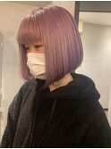 【ANGELICA RURI】 前下がりボブ×ラベンダーピンク