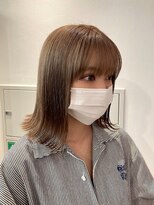 ダブルカラーミルクティーベージュカラーケアブリーチハイトーン