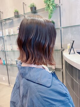 レーヴバイロンド 仙台(Reve by Lond) ココアベージュ×韓国風ボブ前髪カット髪質改善
