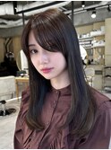 （巻ける縮毛矯正/ローレイヤーカット/うざバング/ブラウン）