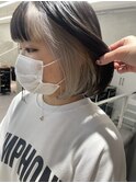 ボブ/インナーカラー/ホワイトカラー/ホワイトベージュ