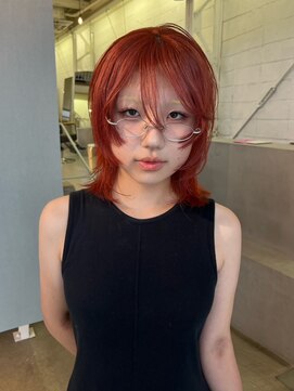 カシェ ホリエ(CACHE HORIE) ブラッドオレンジ　/ レイヤーカット / ブリーチカラー