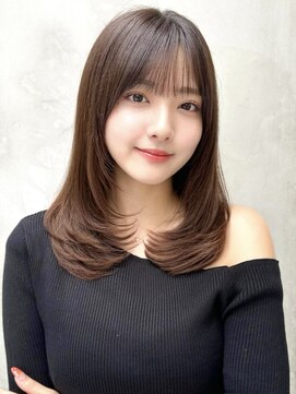 ミラリー トウキョウ(Mirareee Tokyo) 20代30代40代◎前髪パーマ韓国風巻きくすみベージュお団子ヘア