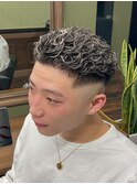 極道パーマ/フェード/ホワイトメッシュ【榎本理騎】