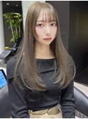 韓国風レイヤーカット ローレイヤー ハッシュカット オリーブ