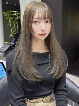 シティ(CITY) 韓国風レイヤーカット ローレイヤー ハッシュカット オリーブ