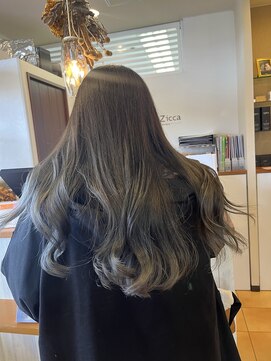 ジッカジッカ(Jicca Zicca) ロング/グラデーションカラー/グレー系カラー/ダブルカラー