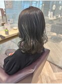アッシュグレージュ・セミロング
