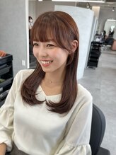 ジエクトカナウ 梅田 【似合わせカット】姫カットレイヤー/マロンベージュ/前髪カット