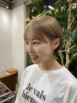 ウッド(uood)&nbsp;丸みショート×ミルクティーベージュ♪♪