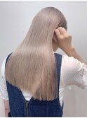 20代30代艶感ストレートアッシュグレージュ透明感ロング