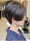 青山髪質改善カラーミディアムボブアッシュグレージュ50代60代