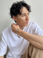 トルネード(TORNADO)&nbsp;メンズショート パーマ 刈り上げ ワイルド アップバングA0901