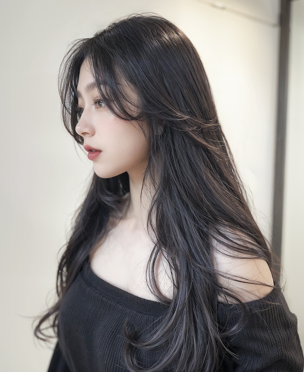 アディション 新宿(ADITION) 似合わせ韓国レイヤー×艶カラーブルーブラック髪質改善/新宿n