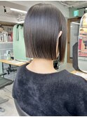切りっぱなしボブショートボブタッセルボブ縮毛矯正ミニボブ30代