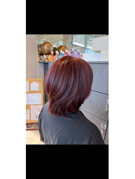 アース 南福島店(HAIR&MAKE EARTH) ショートウルフ ベリピ×パープル