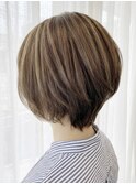 20代30代◎定番ハイライト×艶カラー小顔レイヤー透明感