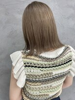 シアン 綱島店(CYAN)&nbsp; 柔らかさを纏うミルクティーボブ