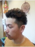 ツーブロック・ワイルドパーマ