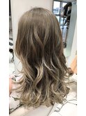 小顔効果抜群★グラデーションカラー★ゴールドアッシュ