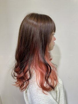 アズール 草加(azule) チェリーレッドのインナーカラー