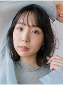 シフォンベージュ_ハイライトカラーセミウェットウェーブ_37243
