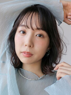 アルバム 銀座(ALBUM GINZA) シフォンベージュ_ハイライトカラーセミウェットウェーブ_37243